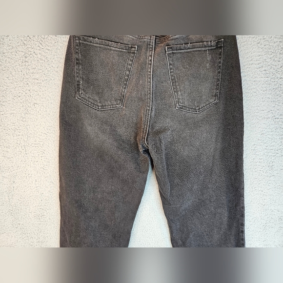 Old Navy Sky-Hi Straight Raw Hem Denim Jeans Sz 8 Distressed Secret Slim Pockets - Picture 10 of 11